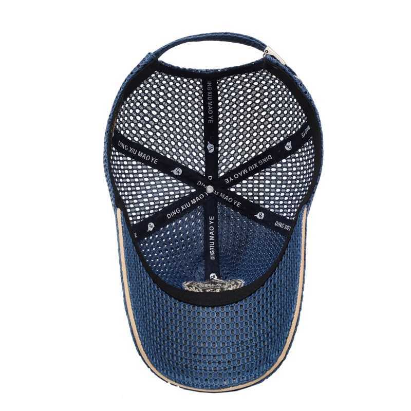 Mens Baseball Cap Breathable Mesh Woven Craft Polter Label Decorated Solid Color Sporty Spring and Summer X250704