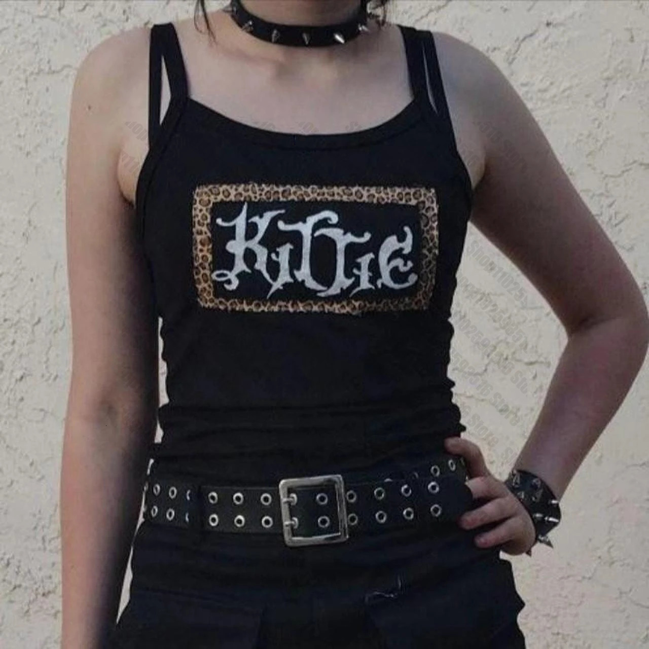 Y2k Aesthetic Sweet Sexy Gothic Tank Top Women Sleeveless Japanese Casual Letter Print Tanks Harajuku All Match Cropped Grunge 250704