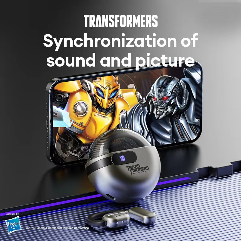 TRANSFORMERS Wireless Bluetooth Headphones Hi-Fi Stereo Noise Reduction OWS Earbuds Long Endurance Gaming Sports Earphone TF-T09