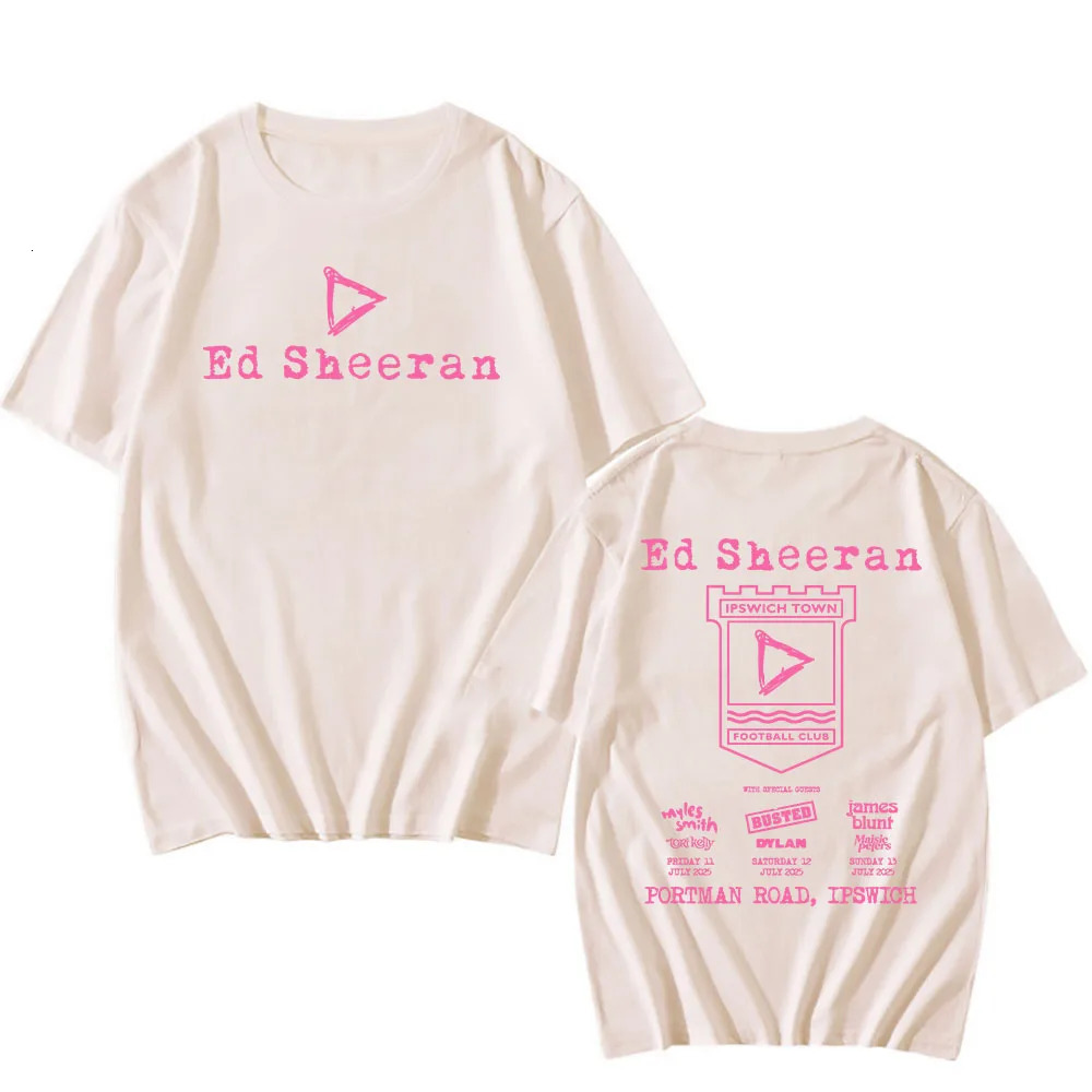 Ed Sheeran Play Tour 2025 Tshirt Cotton Men Women Summer Tshirts Fashion Loose Unisex Streetwear Hip Hop Graphic Clothing 250625