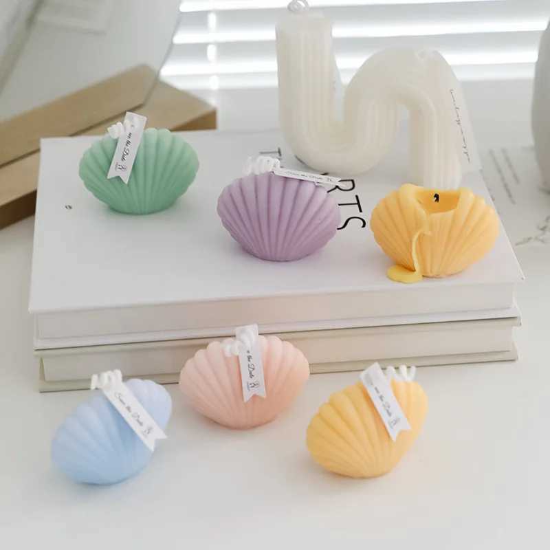 Small Shell Aromatherapy Candles DIY Handmade Wedding Aromatherapy Gifts Photography Props Birthday Candles W250704