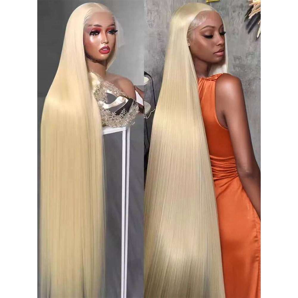 40Inch 613 Honey Blonde 13x6 Frontal Wig Lace Front Brazilian Bone Straight 13x4 Human Hair Wigs For Women