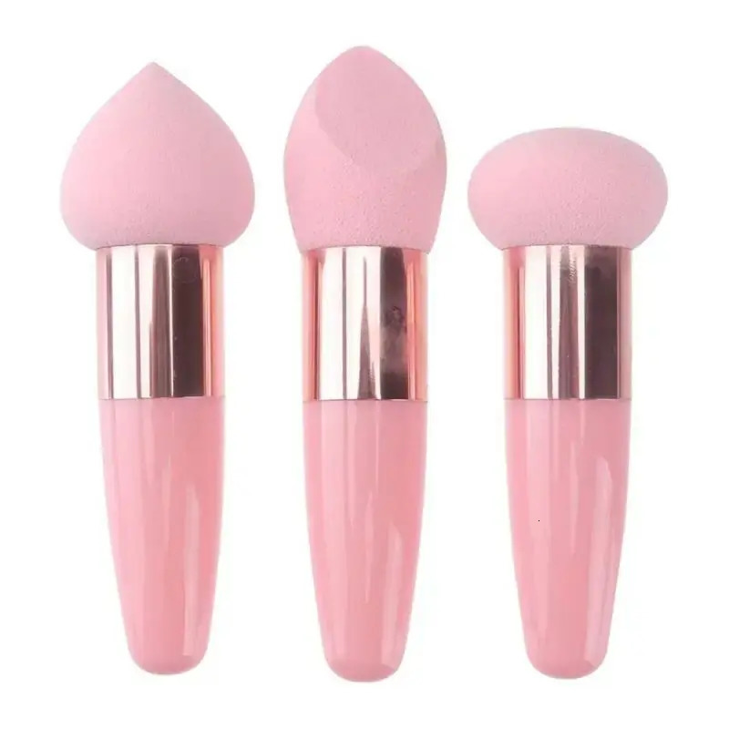3Pcs Makeup Sponge Beauty Foundation Blending Sponge Makeup Sponge Wedge Foundation Sponges With Handle Cosmetic Blender Profess 250625