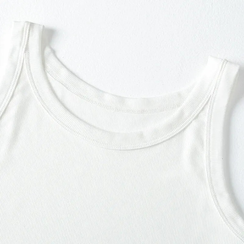 Ladies Four Seasons Solid Color Vest Fashion Joker Young Woman Threaded Camisole plus Size Bottoming 250704