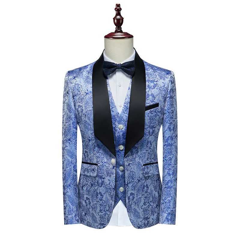 Mens Evening Dress Bridegroom Suit British Wedding Business Casual Fashion Three-piece Set with Vest and Trousers Sizes M-6XL X250704