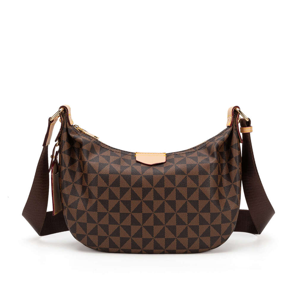 Lanjia Lacel Urwebin New Bags Wide Strap High Quality Plaid Print Single Shoulder Underarm Dumpling Casual Versatile Large Capacity Crossbody Bag C