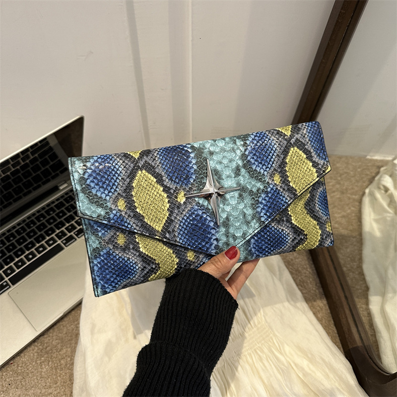 Free Shipping Designer Bag 2025 Autumn Winter New Color-block Snake Pattern Handheld Stylish Small Square Bag High-end Design Handbag Women's Bag