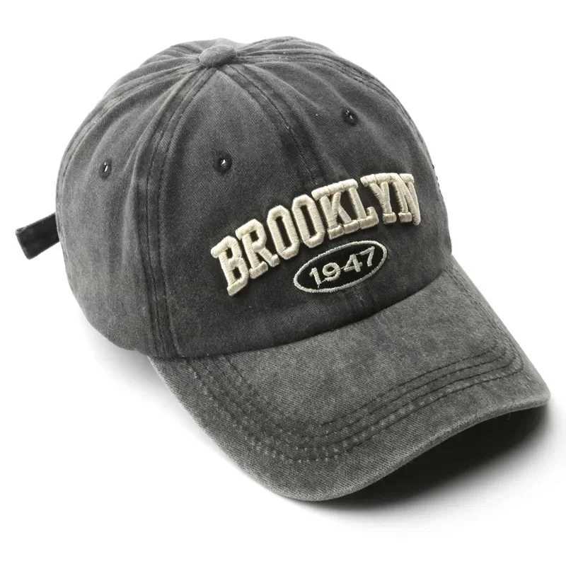 Men Wen Spring Summer Retro brooklyn Letter Baseball Caps Cotton Embroidery Adjustable Casual Hat Hip Hop Streetwear Sun Hats X250704