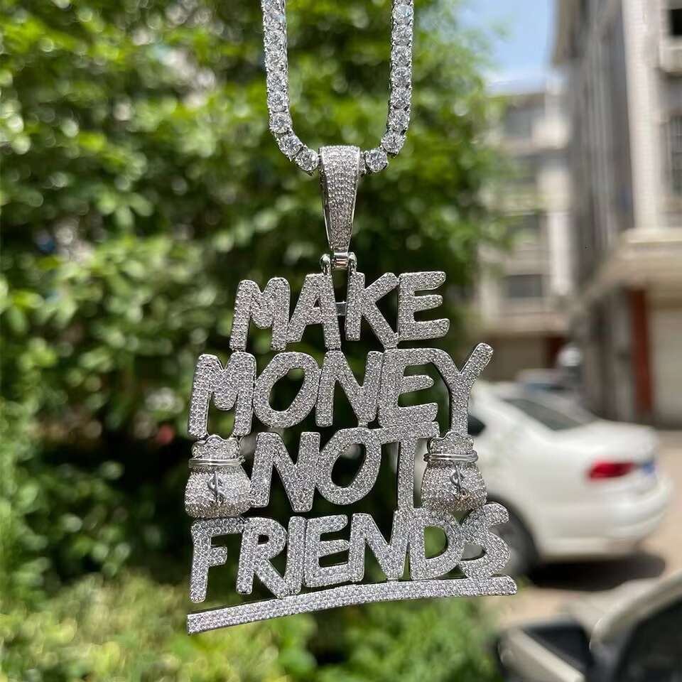 customized letter hip hop moissanite diamond pendant gold and 925 silver diamond pendant hip hop style moissanite diamond
