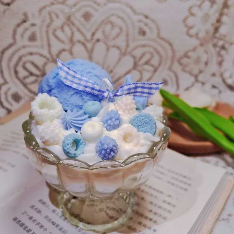 Icecream Candles Fake Dessert Food Scented Candles In Jars Wedding Gift for Guests Raspberry Jam Candle Home Decoration W250704