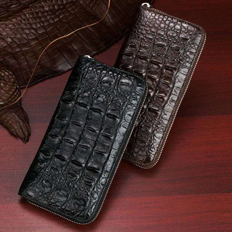 Luxurious designer genuine crocodile leather handbags, small handbags, long wallets, men's bags