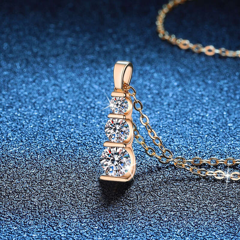 Jewelry Pure S925ier Pendant Light Niche D Color MoiS925S925anite Necklace 9a6