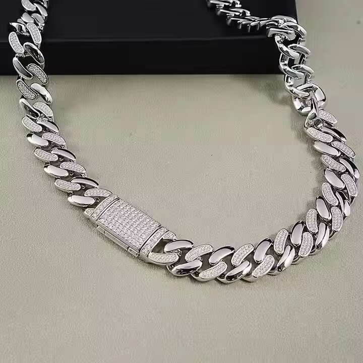 SICGEM INT Hot Selling 22 Inches 13 MM Miami Iced Out Mens Moissanite Jewelry Necklace
