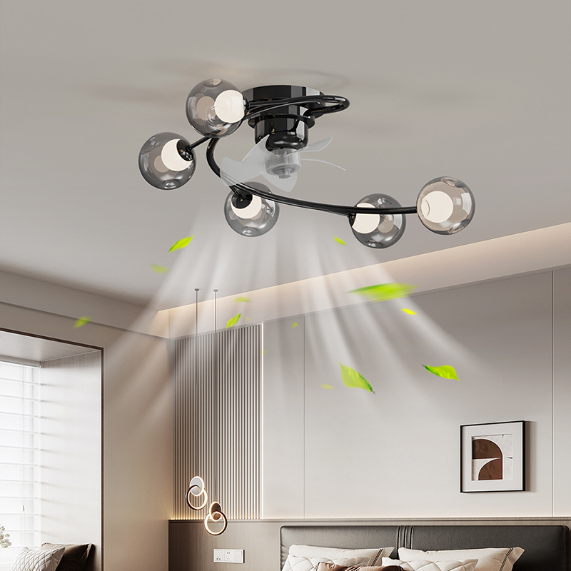 Modern Ceiling Fan with LED Light Fixture for Home Decor