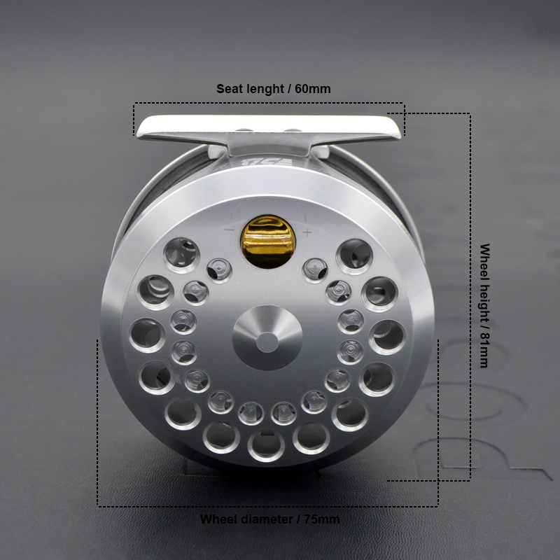 3/4wt Fly Reel with CNC-Machined Aluminium Material for River and String Fishing - Interchangeable Left and Right Hand
