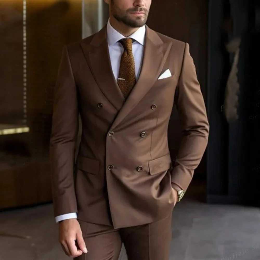 7 Colors Fashion Blazer Suit for Men 2 Pieces Outfit Set High Quality Pants Mens Clothing Wedding Tuxedo Jackets X250704
