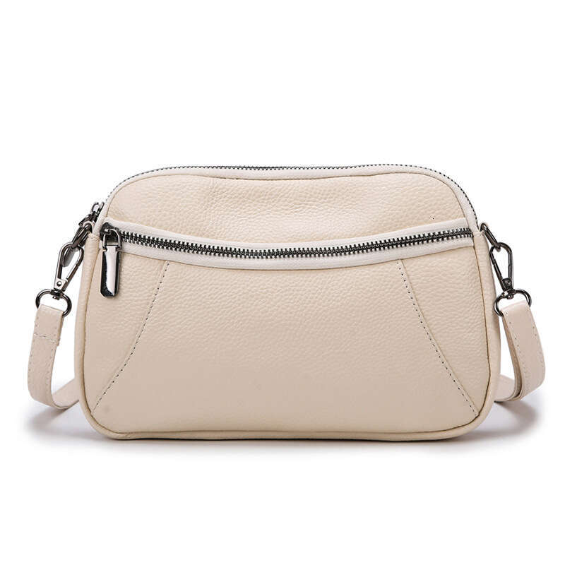 2025 New Trendy Versatile Soft Leather Crossbody for Women Mini Double Zipper Single Shoulder Small Bag