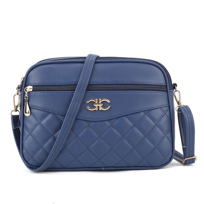 2025 New Large Capacity Middle-aged Women's Fashion PU Quilted Crossbody Shoulder Versatile Camera Small Square Bag
