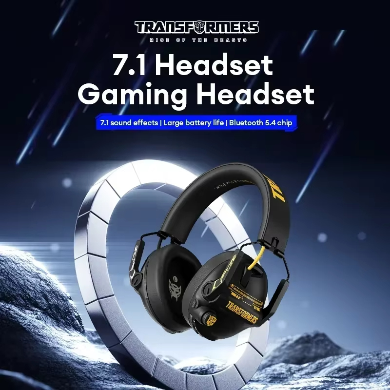 TRANSFORMERS Bumblebee Headphones Gaming Headset Music Earphones for PS4 Play Station 4 Game PC Chat Computer Dual Mode TF-G03