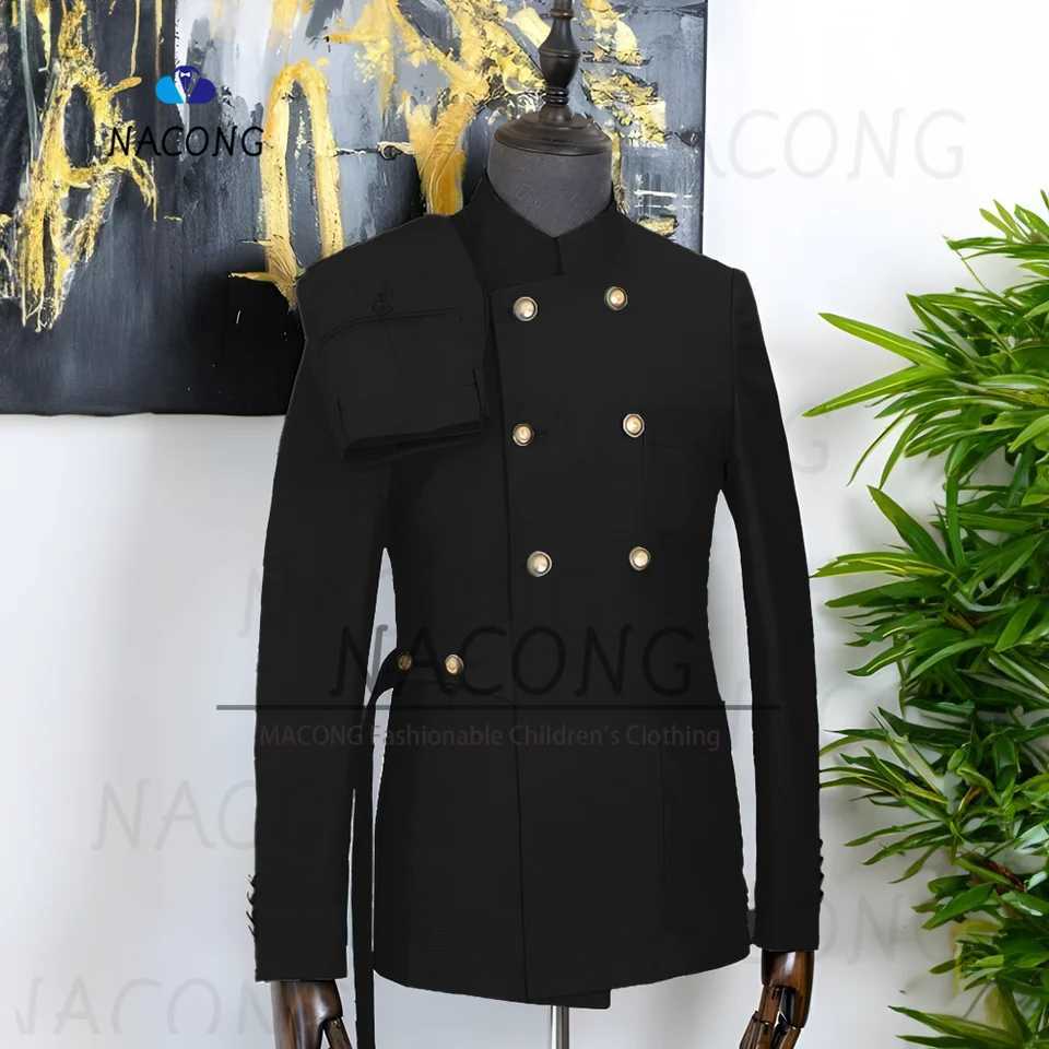Mens Double Breasted Two Piece Suit Formal Jacket Pants Party Wedding Mens Suit Jacket X250704