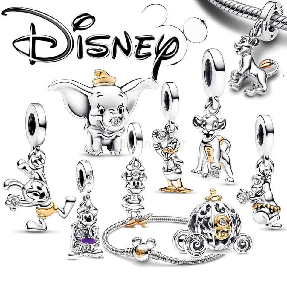 Disney 100th Anniversary Charm Beads Suitable Fits Original Bracelet DIY Birthday Jewelry Making W20250704