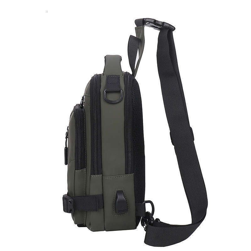 Men's Multifunctional Chest Fashionable and Casual Single Shoulder Crossbody Bag, Waterproof Space Cloth Small Backpack, 2025 Temperament Versati