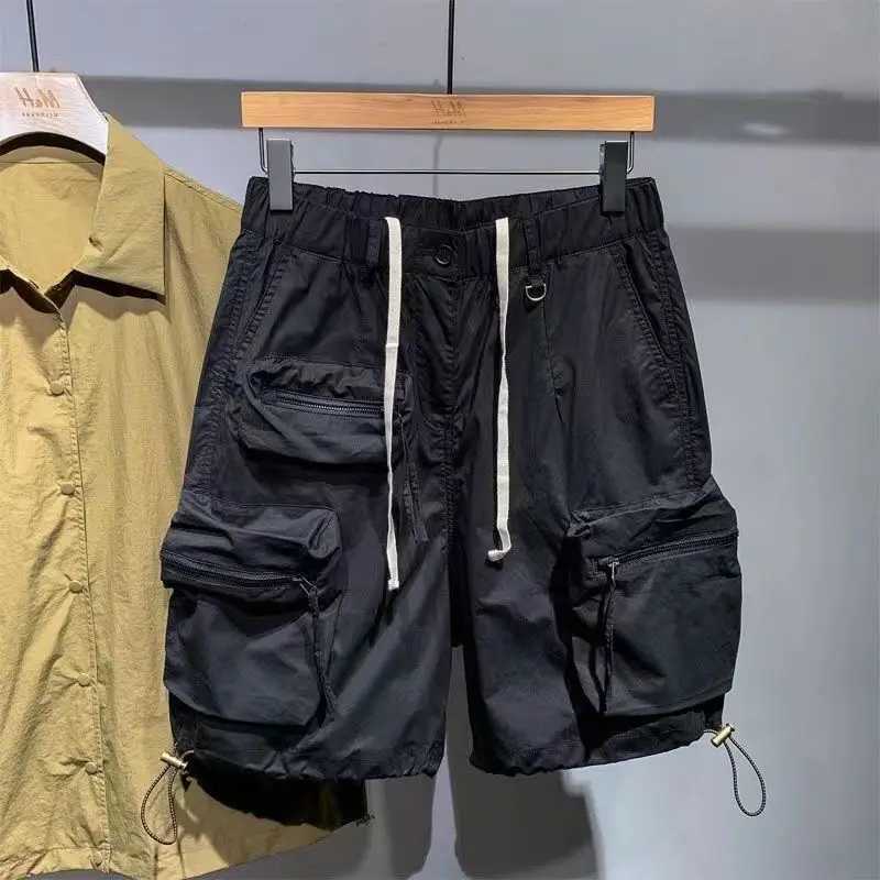 Mens Cargo Shorts Quickly Do Loose Multi Pocket Male Short Pants With Zipper Comfortable Streetwear Luxury Casual Wide Elegant W250705