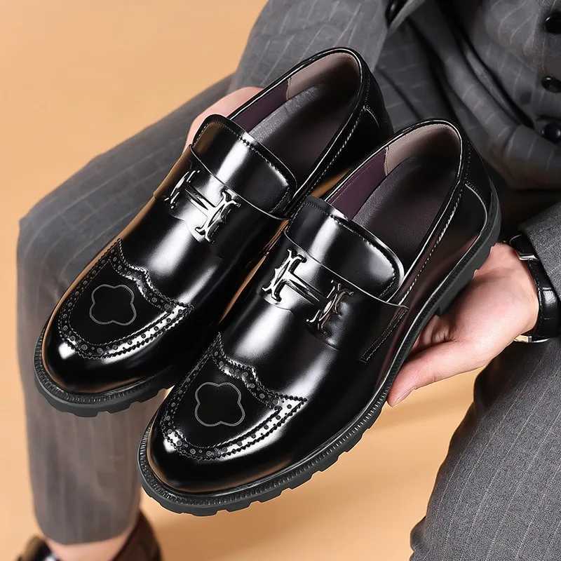 Size 38-48 Designer Mens Shoes Loafers Formal Brogues Mens Dress Shoes Elegant Black Burgundy Mens Mens Shoes W250705