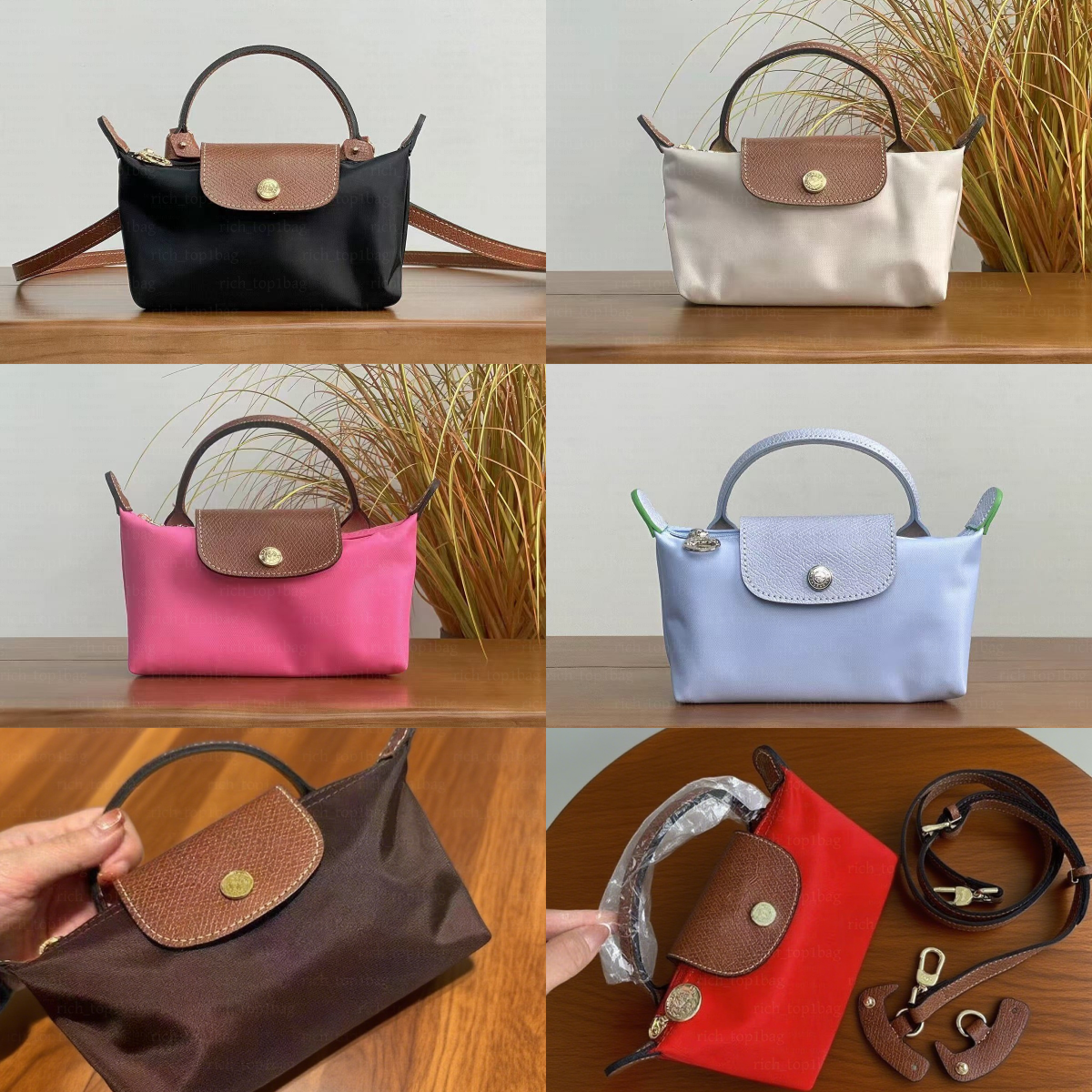 Designer bag luxury bag nylon tote bag mini bag crossbody waterproof purse women handbag travel shoulder bags flap with long strap