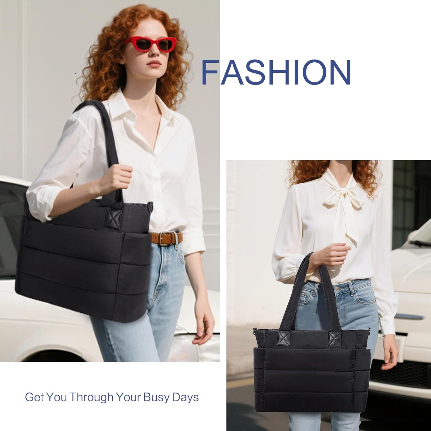 designer bag DHYMX Women Puffer Tote Large Quilted Nurse Bag with Zipper for Work Travel Support customization