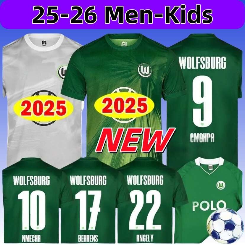 AMOURA WIND2025 HOME AWAY soccer jerseys TOMAS VFL WIMMER 25 26 TIAGO WOLFSBURG NMECHA SKOV OLSEN BEHRENS VAVRO Retro Men Kids Uniforms Kits foot