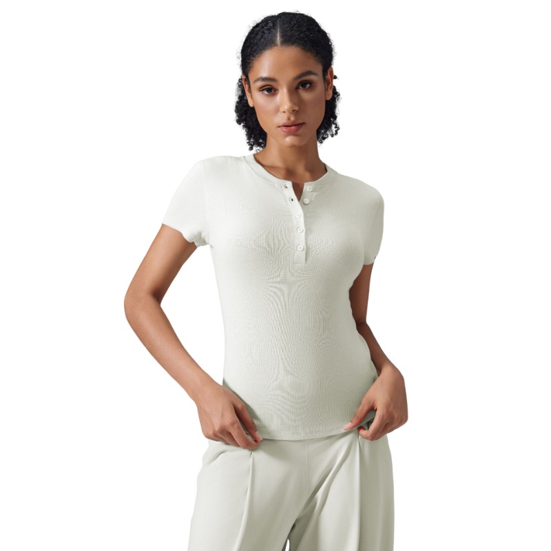 2025--Modal Yoga Suit Short Sleeve Women's Elastic Comfortable Skin-friendly Fitness T-Shirt Slim and Skinny Sports Top