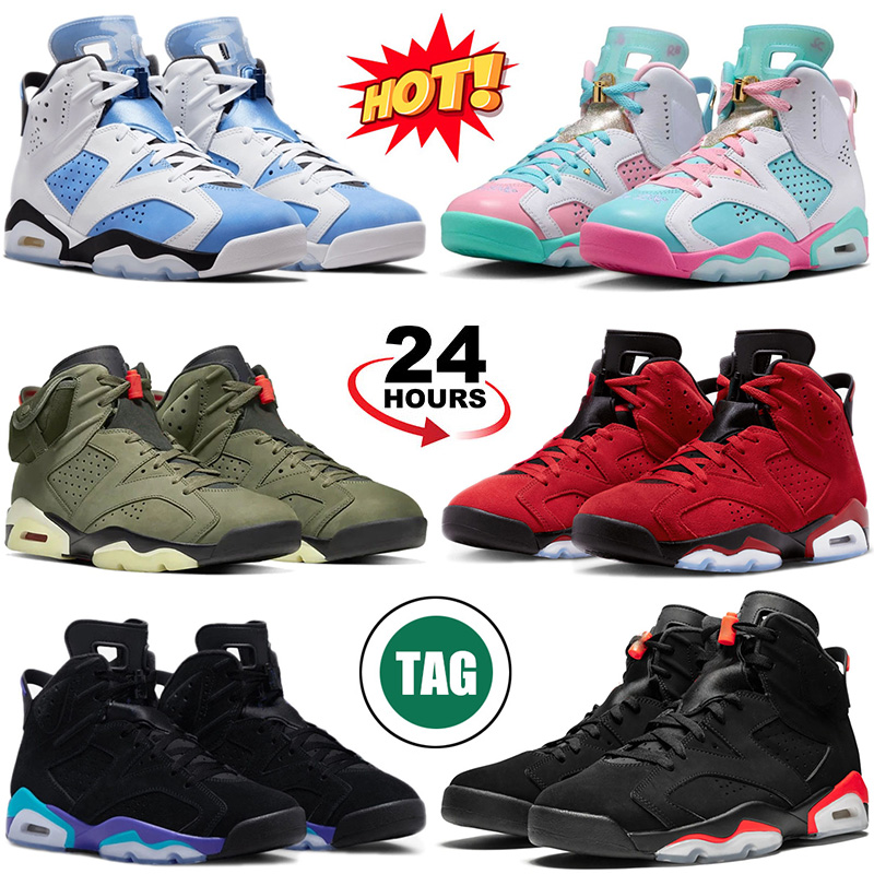 With Box Doernbecher 6s Basketball Shoe 6 Aqua Mint Foam UNC Infrared Chrome Women Mens Trainers Outdoor Spotrs Sneakers