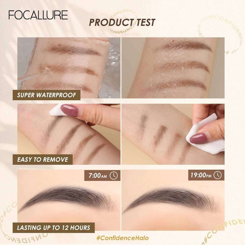 FOCALLURE Eyebrow Sliding Design Soft Pencil Tip Ultra Fine Brow Pen Super Waterproof Natural Eye Makeup Cosmetics X250705