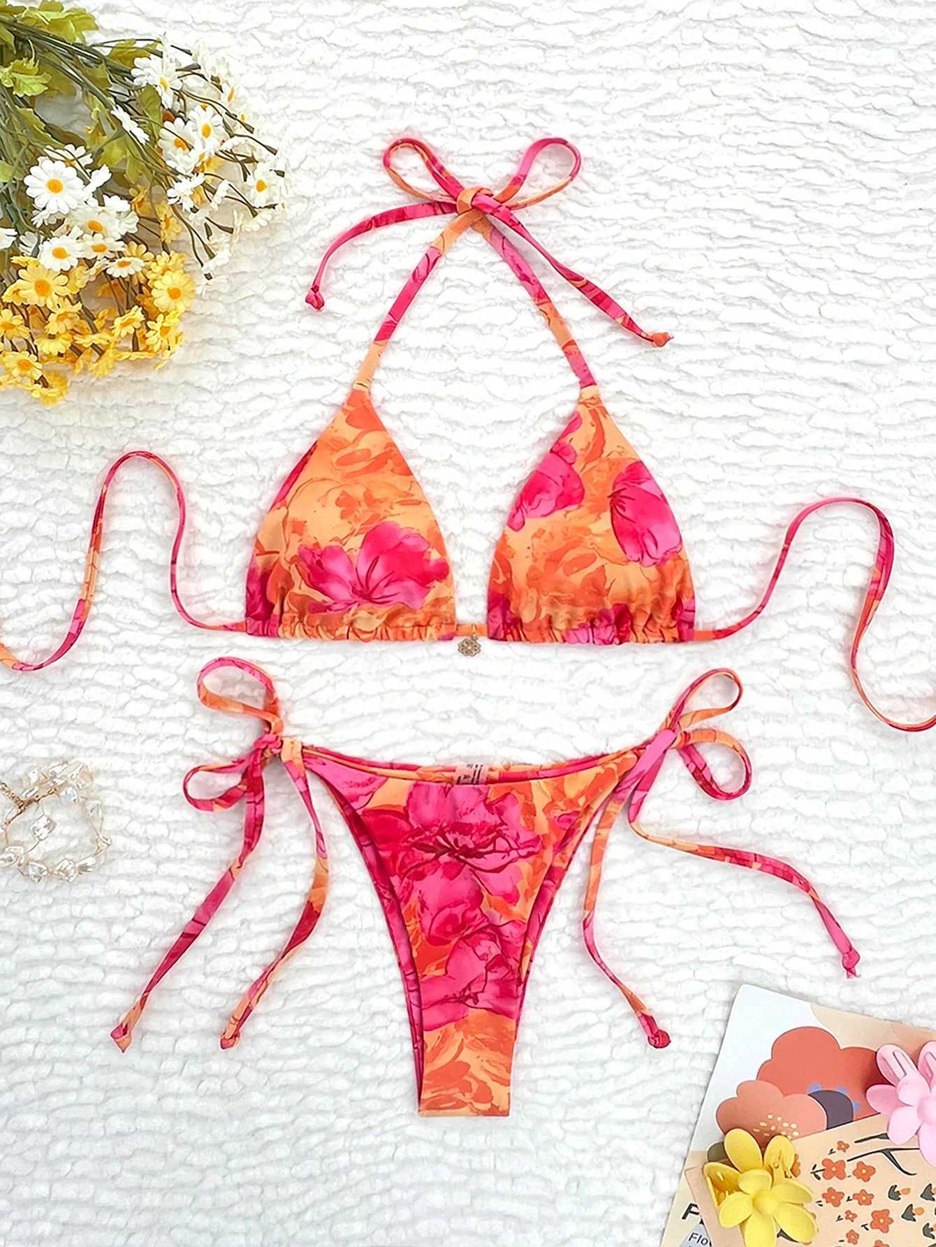Bikini Set Contrasting Niche Design Trendy Fashion Seaside Vacation XJ250624