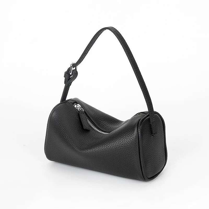 Holder Crossbody Small First Layer Cowhide Simple Design Pen Pouch Handbag Genuine Leather Women's Pillow Underarm Bag