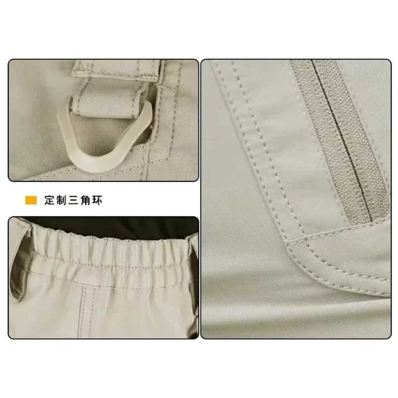 Male Chuitskri Tatsual Multi Pocket Short Pants Shorts Men Nev Summer Cargo Shorts Outdoor Hunting Fishing Knee Length Trousers W250705