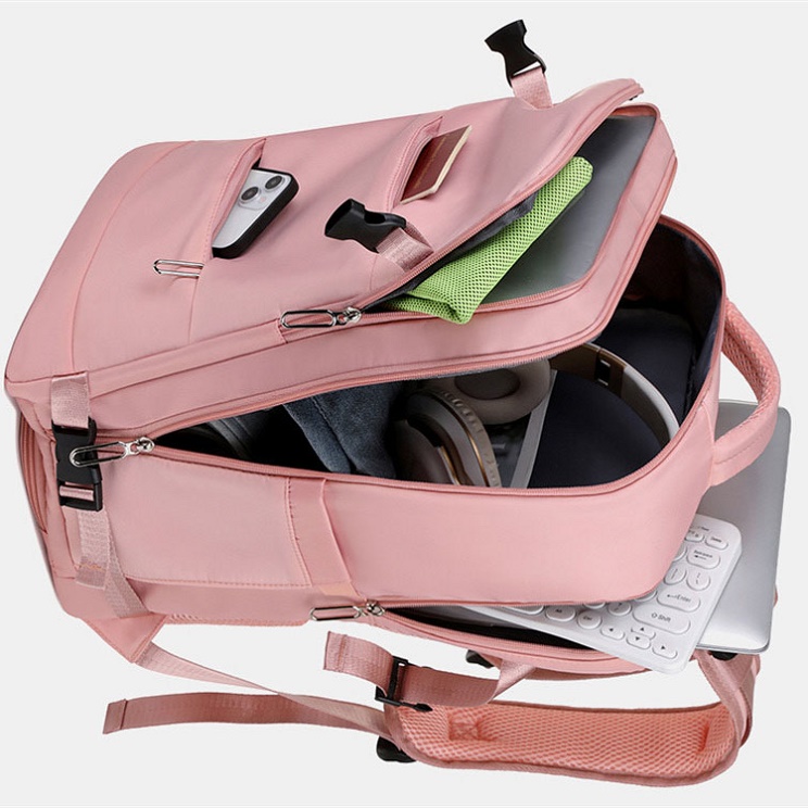 LXY High quality backpack solid color candy color macaron color fashion cute waterproof backpack123456789 high quality hot pink