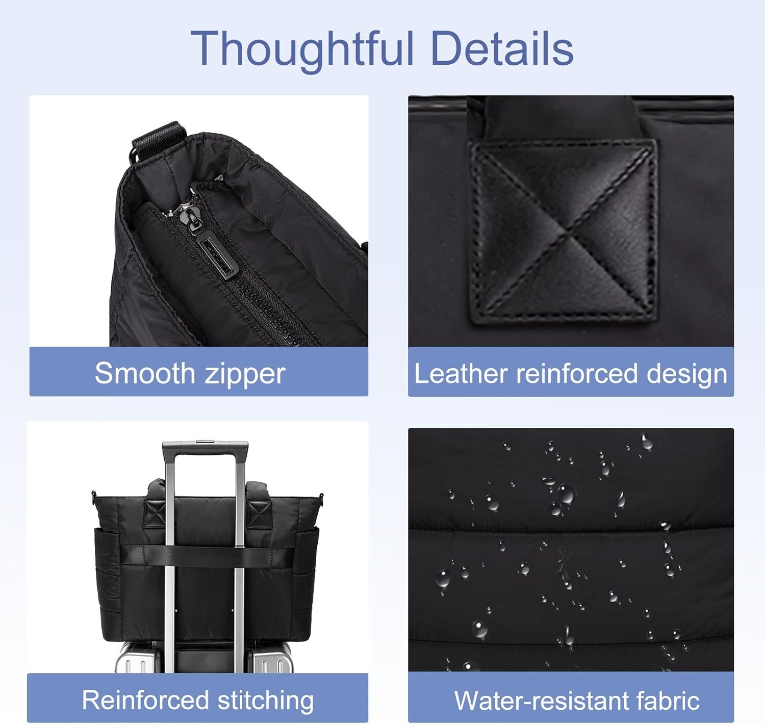 designer bag DHYMX Women Puffer Tote Large Quilted Nurse Bag with Zipper for Work Travel Support customization