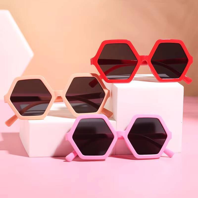 New Boy Girl Fashion Square Sunglasses Children Vintage UV Protection Sun Glasses Cute Kids Hexagonal Eyewear UV400 Gafas De Sol ddmythur Z260305