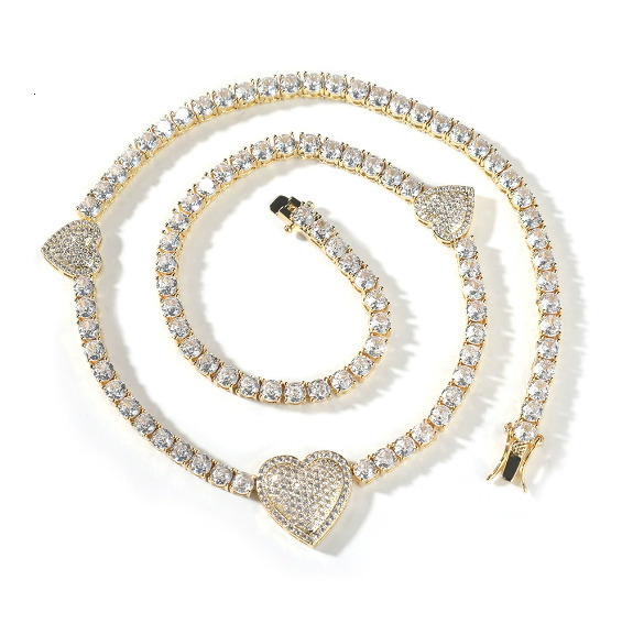 Fine Jewelry Fashion Heart Necklace 925 Pure Silver 3mm High Quality VVS Moissanite Tennis Necklace GRA Certified