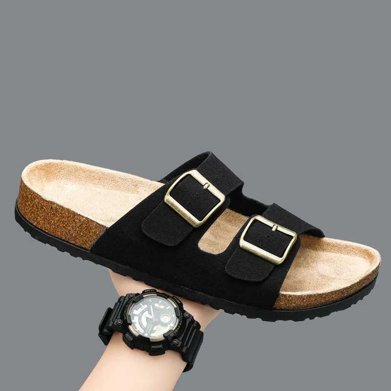 Mans Leather Sandal for Men Beach Sandals Men 2024 Designer Mens Shoes Mens Comfortable Slipper Original Brands Shoes Summer XJ250704