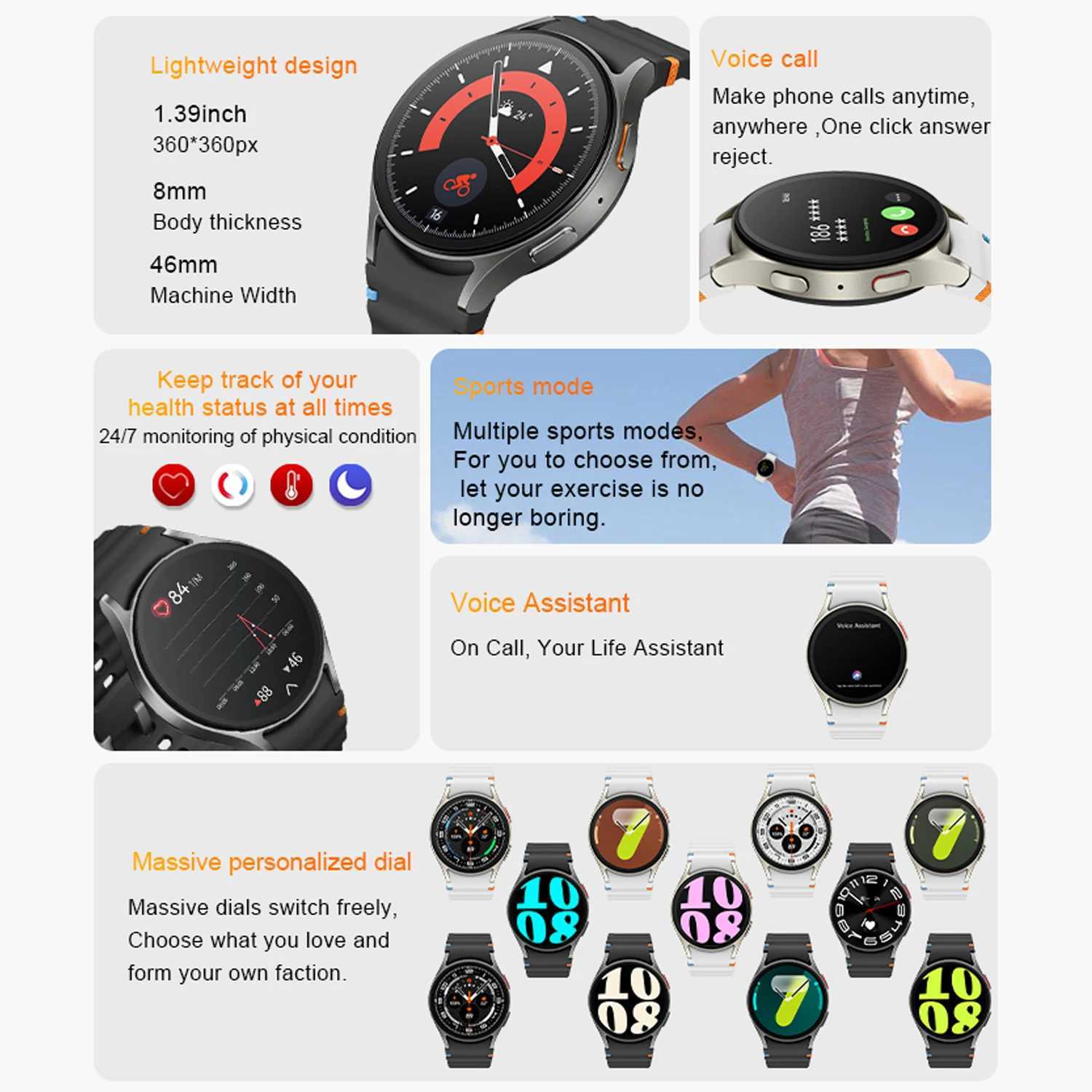 2025 For Galaxy Watch7 Classic Smartwatch Men Gps Sports Fitness Womens Health Waterproof Smart Watch With Buds 3 Pro XJ250705