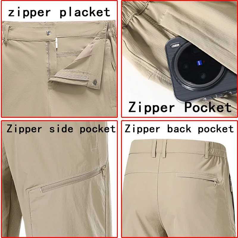 Mens Tactical Shorts Man With Multi Pockets Casual Durable Waterproof Cargo Hiking for Outdoor Trekking Army Clothing Baggy W250705