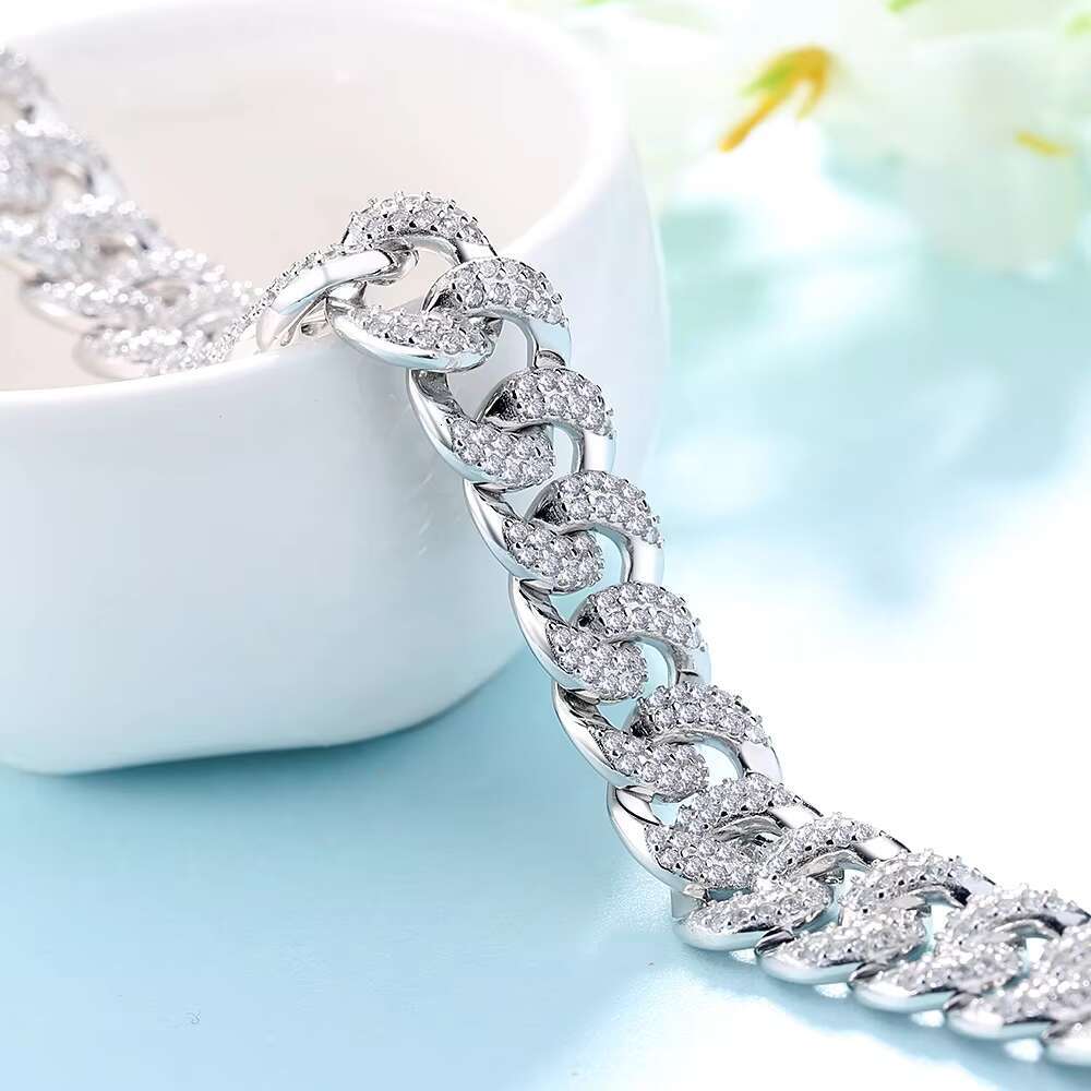 Wholesale Price Cuban Link Chain 925 Sterling Silver Cuban Bracelet