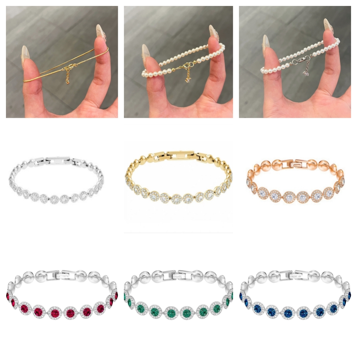Luxury Jewelry Designer Bracelet Crystal Women's Bracelet Classic Bouncing Square Sugar Bracelet Women's Bear Bracelet