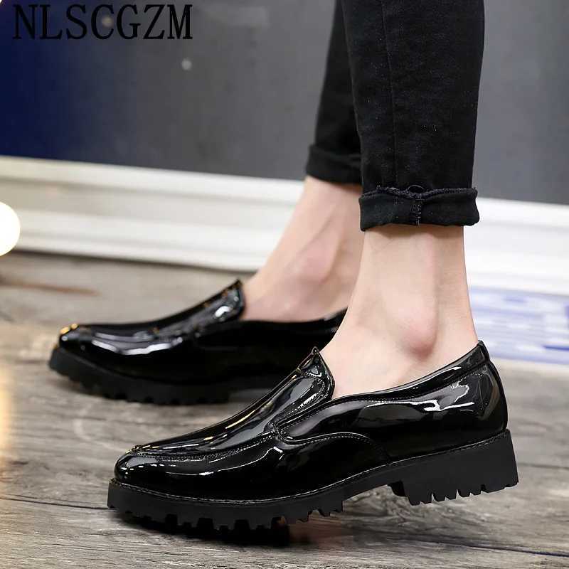 Loafers Dressing Shoes For Men Elegant Men Shoes Oxford Patent Leather Black Mens Shoes Casual Luxury Wedding Dress 2025 W250705
