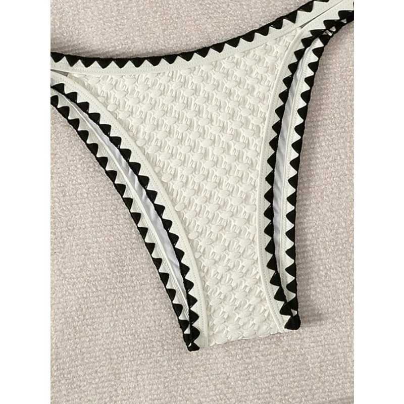 2025 New Moon Edge Kadn Seksi ki Paral Straplez Mayo Strap up gen Bikini Set Seksi Banyo Yzme Plaj Kyafeti XJ250624