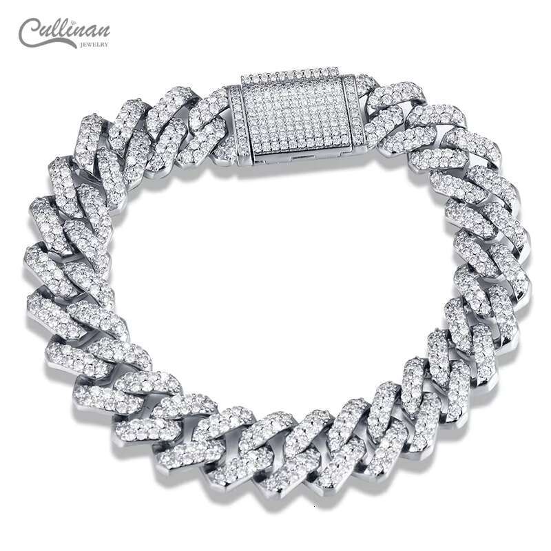 Gold Plated Iced Out Miami Cuban Link Chain Bracelet Crystal Zirconia High Quality Charm Punk Bracelet Mens Accessories
