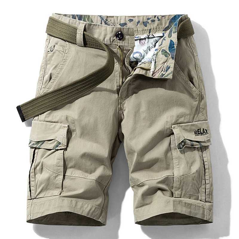 Summer Men New Cargo Shorts Mens Fashion Cotton Beach Multi Pocket Shorts Men Breathable Casual Joggers Shorts Male Dropshipping W250705